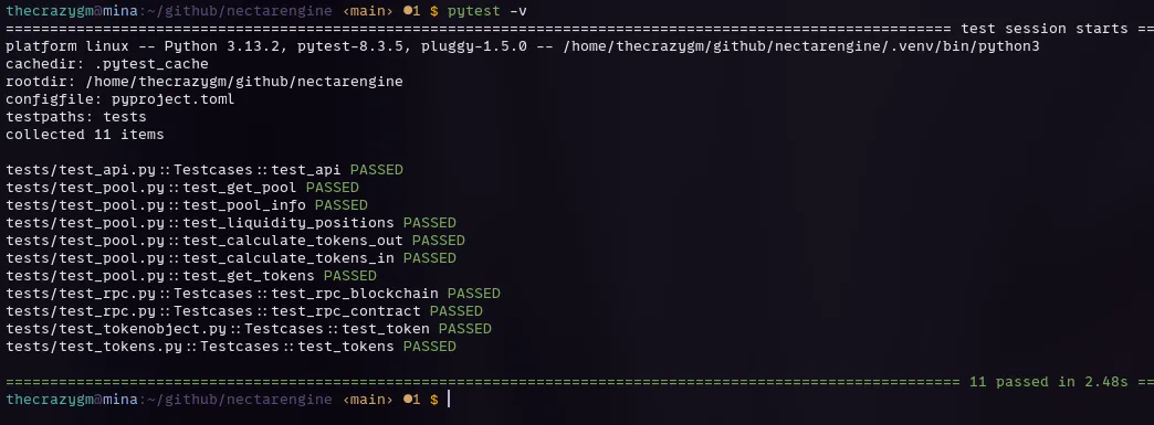 All tests pass!
