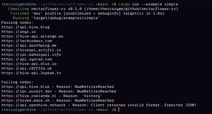 Rust makes fetching node data simple too!