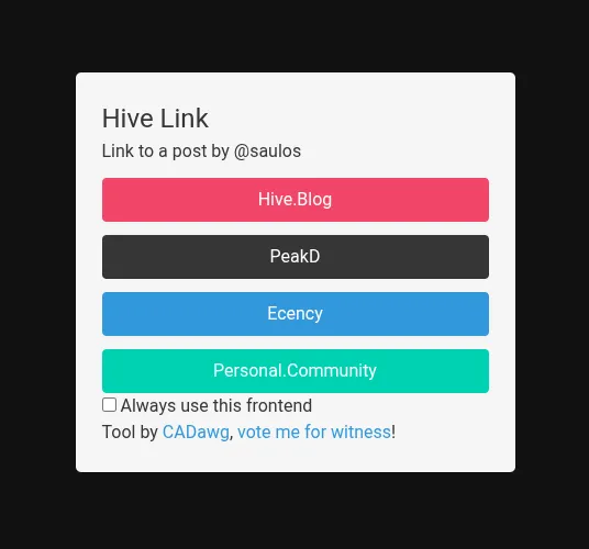 Multiple Choice Frontends!