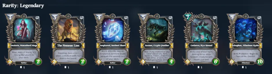 My Legendaries