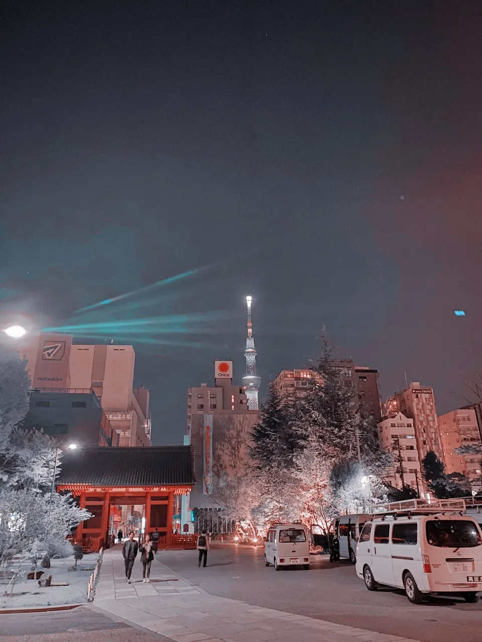 The Tokyo Skytree as seen from the temple grounds