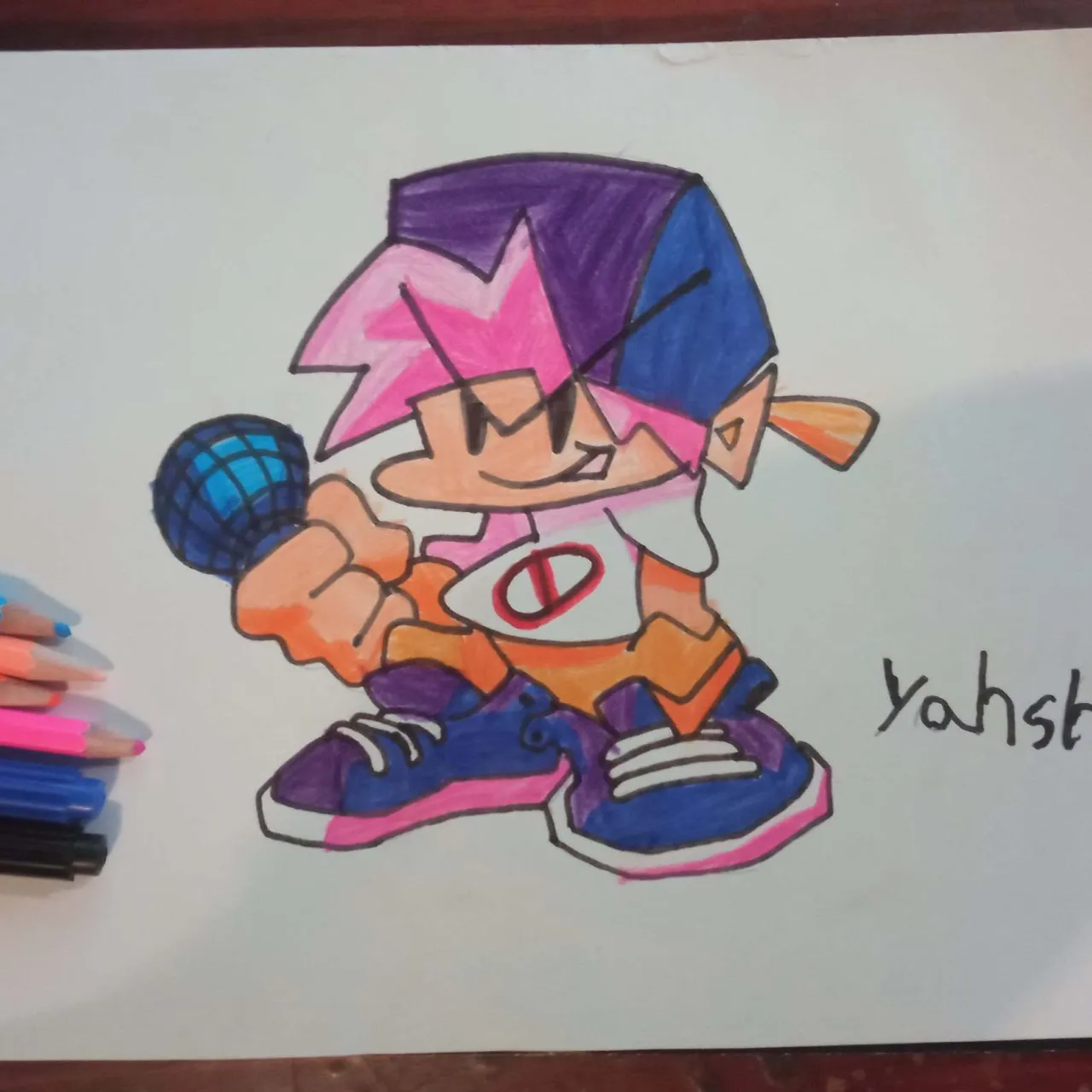 [ING - SPA] Drawing inspired by Boyfriend B-Side Roses from Funkin