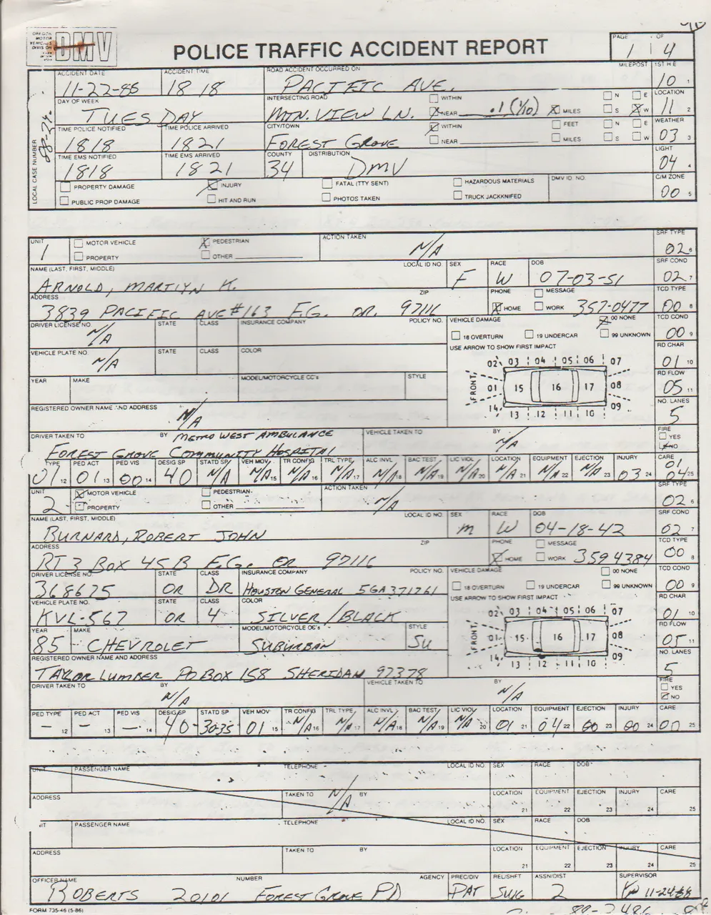 1988-11-22 - Tuesday - 06:18 PM PST - Pacific Ave Road Accident, Forest Grove, OR, USA - 01 of 06.png