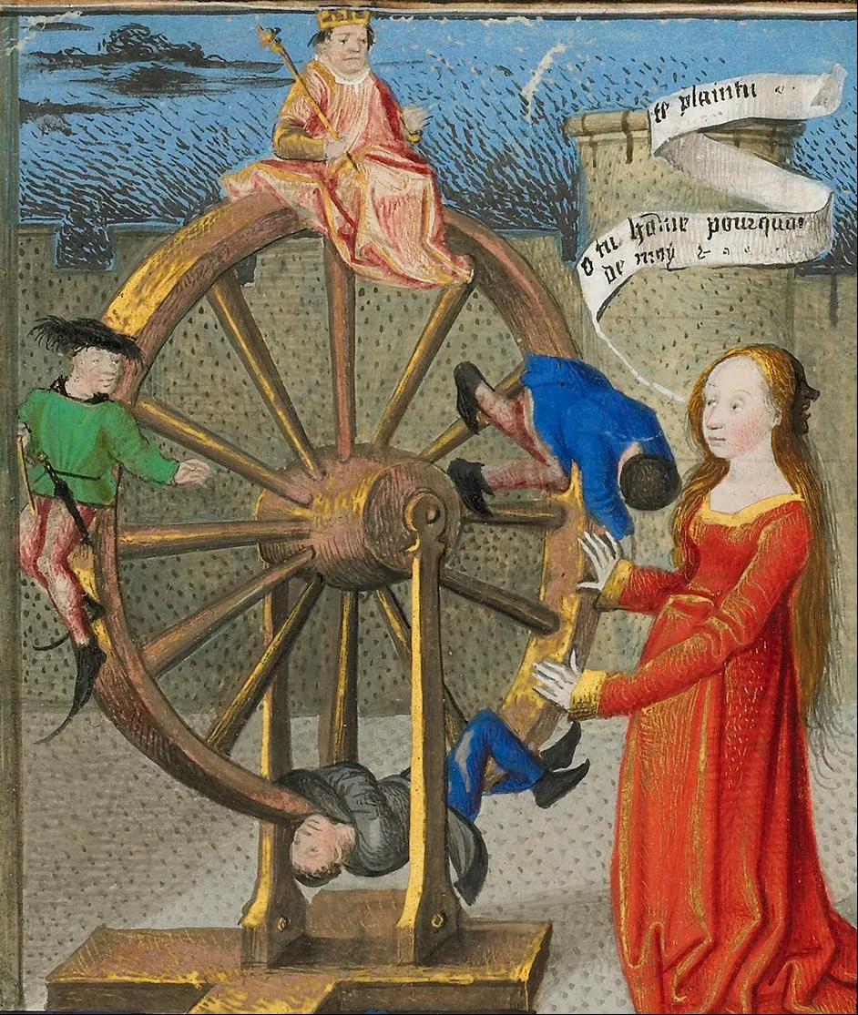 Coëtivy_Master_Henri_de_Vulcop__French,_active_about_1450__1485__Philosophy_Consoling_Boethius_and_Fortune_Turning_the_Wheel__Google_Art_Project.jpg