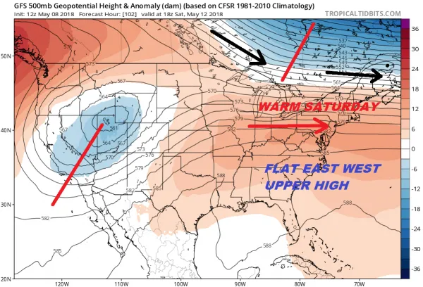 Mother's Day Issues Developing Cold Front Dropping Southward