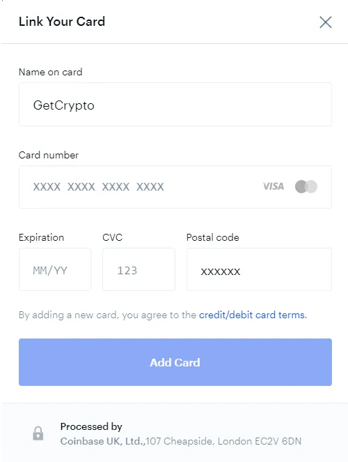 Link Your Card With Coinbase