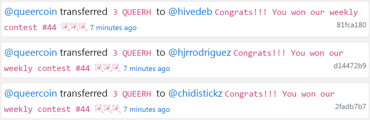 QUEER rewards QC Contest 44
