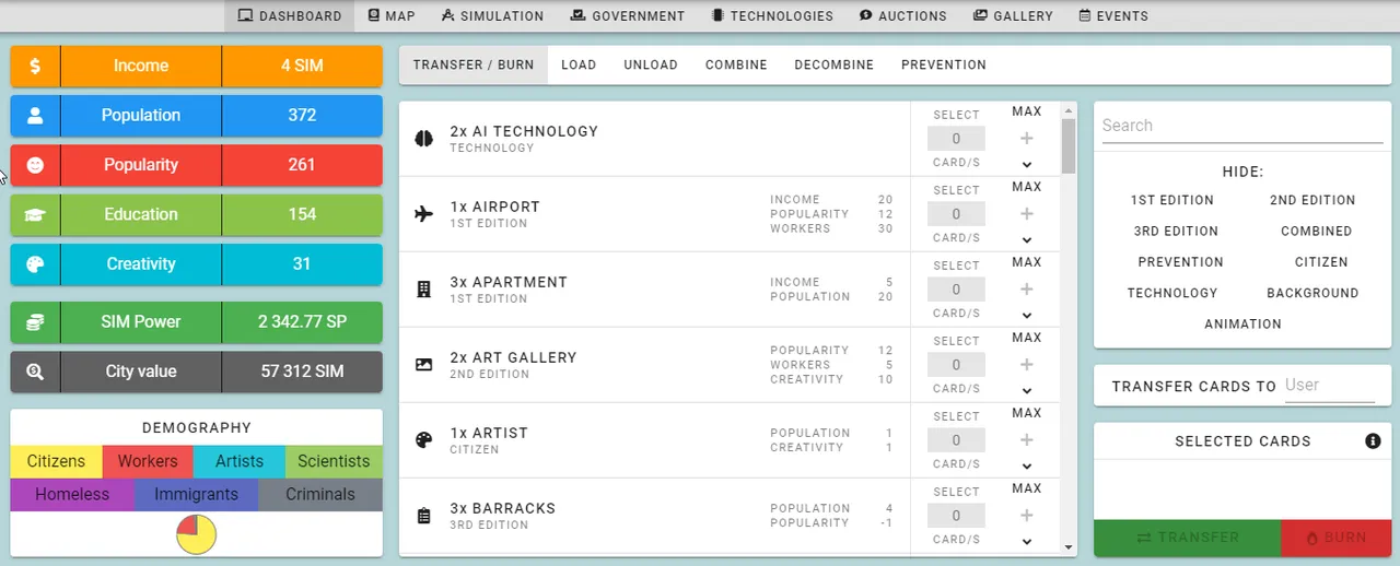 dcity dashboard hive