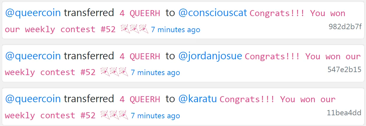 QUEER rewards QC Contest 52
