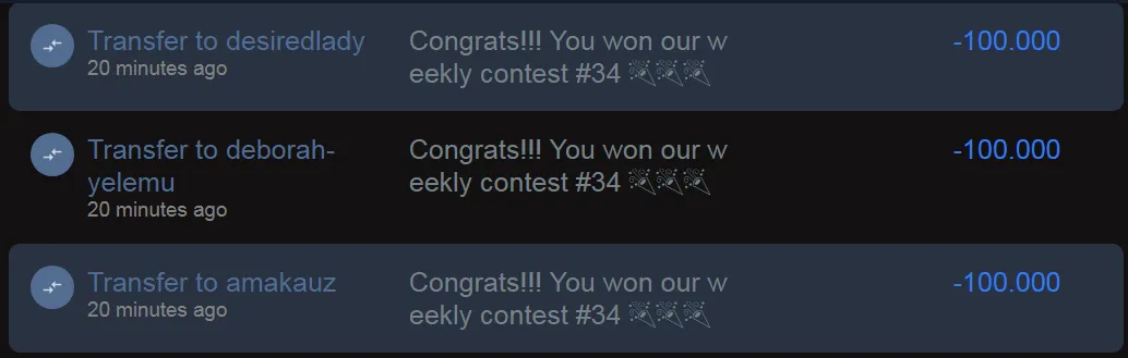 Ecency Points rewards QC Contest 34