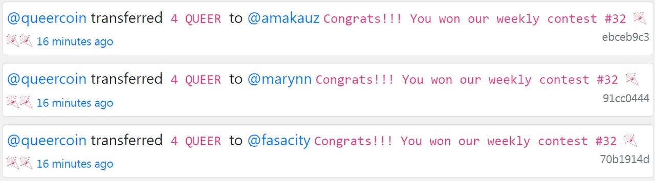 QUEER rewards QC Contest 32