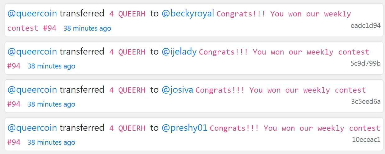 QUEER rewards QC Contest 94