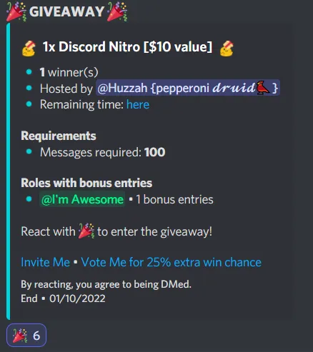 Discord Nitro Giveaway