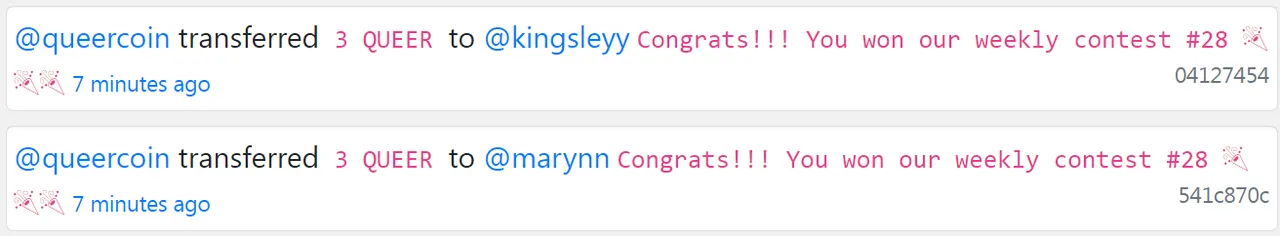 QUEER rewards QC Contest 28