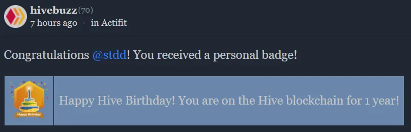 one year on Hive HiveBuzz