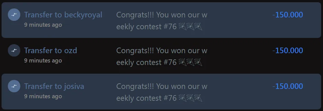 Ecency Points rewards QC Contest 76