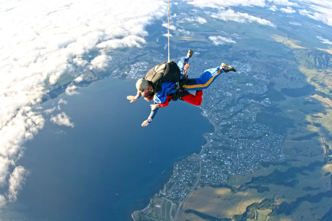 Freefallin’ during my tandem skydive