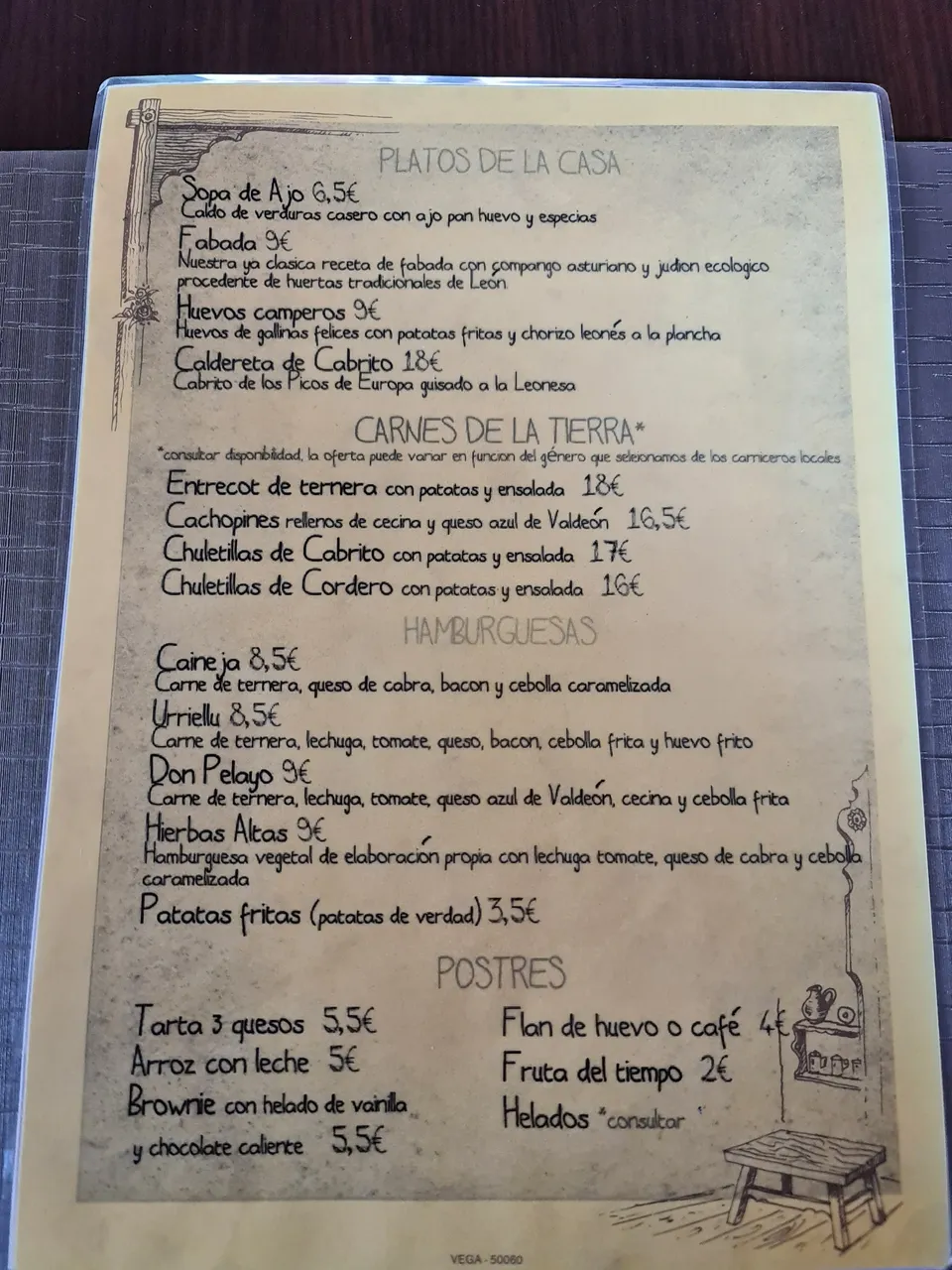 Menu board in Spanish (2).