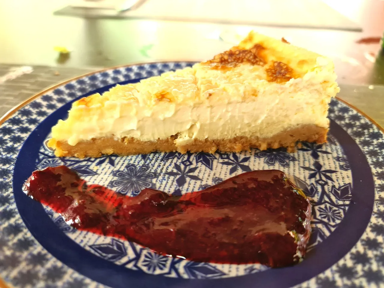Three cheeses homemade cheesecake (€5.50) (1).