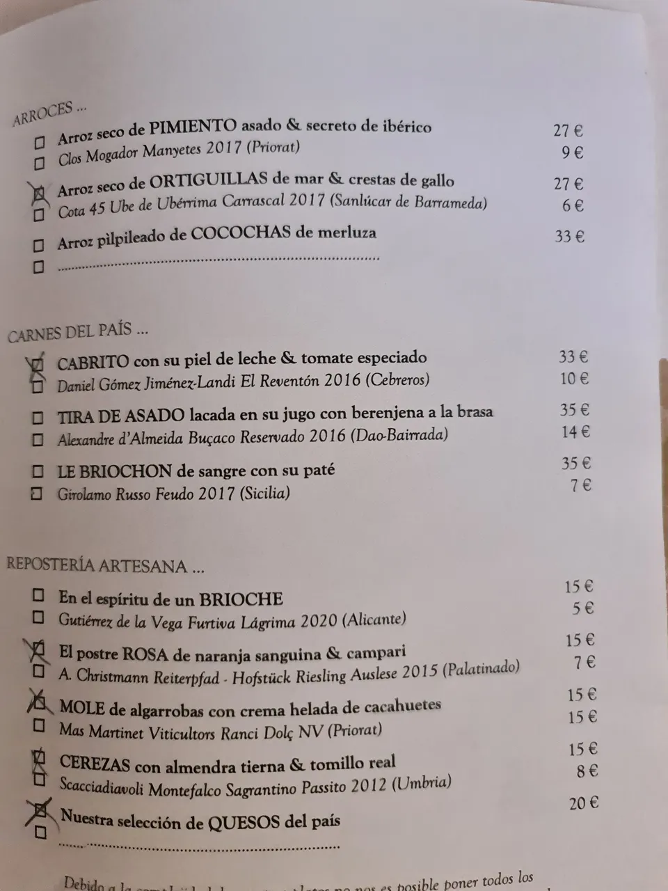 SABOER menu items (3).