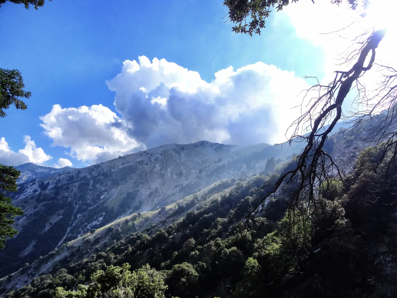 Clouds over the mountains