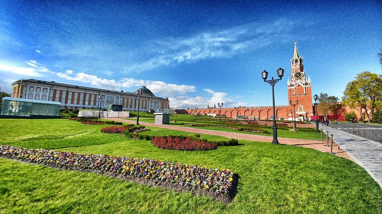 Meadows and flowers inside the middle of the Russian empire.