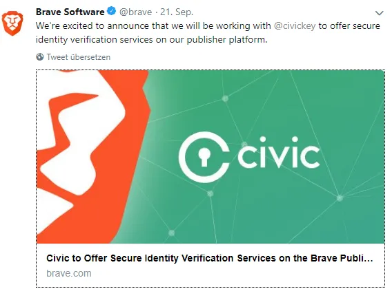 Brave Browser und Civic