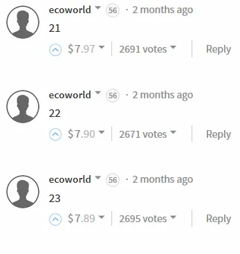 high paying comments by ecoworld