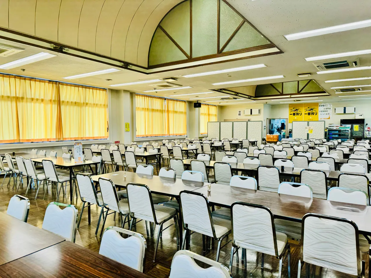 cafeteria on the upper floor