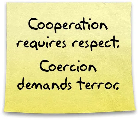 Coercion vs. cooperation