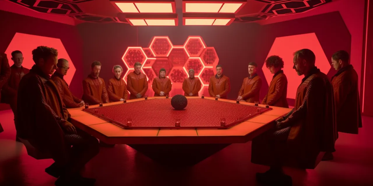 ackza_20_wizards_around_a_hexagon_red_table_with_a_giant_red_h_41aff868-b7c5-423e-8507-3830559b8fa5.png