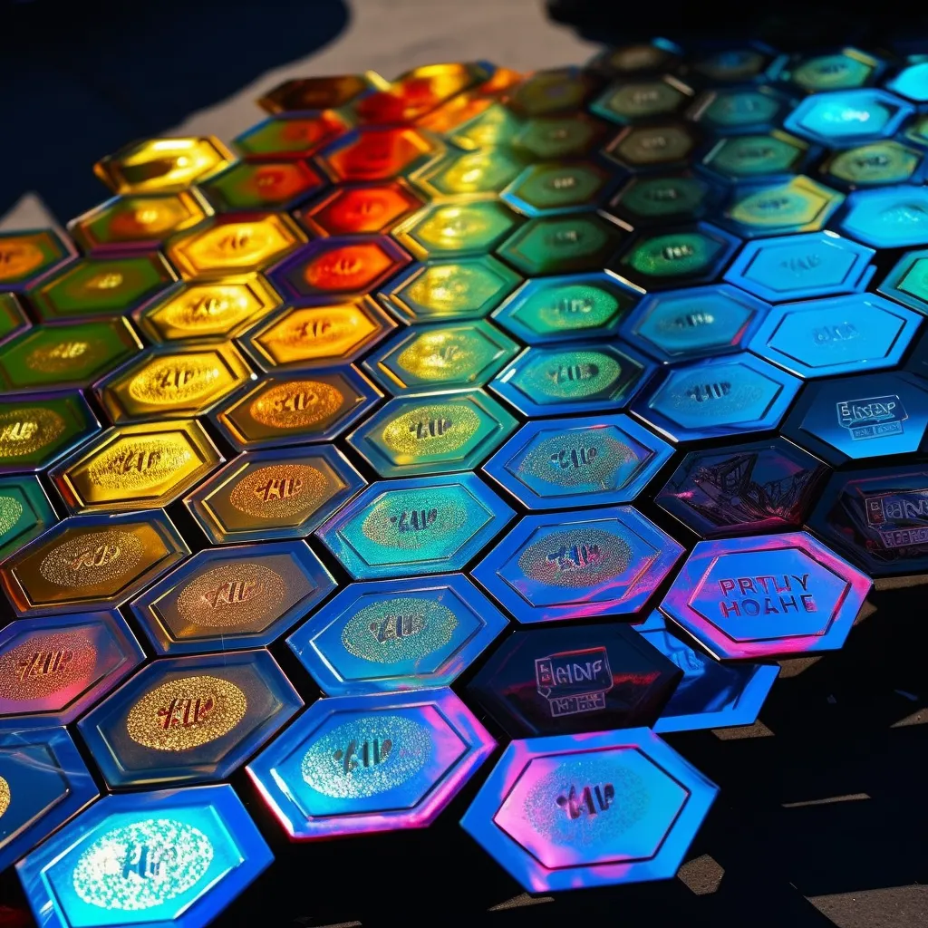 ackza_a_giant_sheet_of_holographic_security_stickers_with_hexa_47aa4d5a-051b-491b-9192-3fb87c58ebca.png