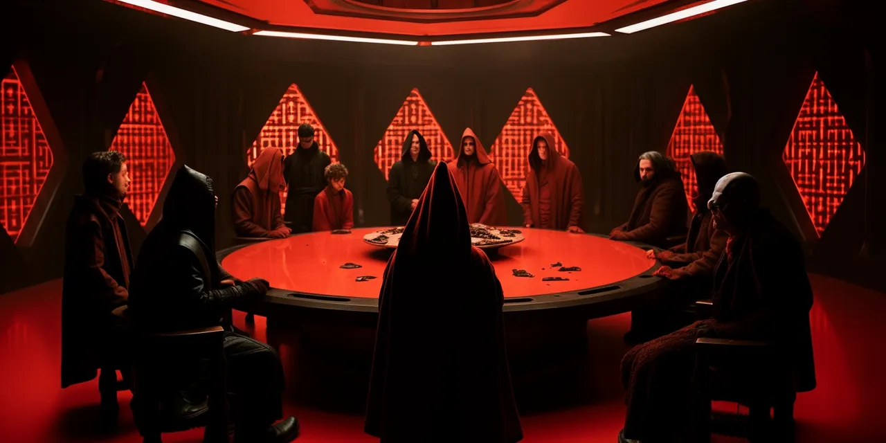 ackza_21_red_and_black_cloaked_wizards_around_a_giant_HEXAGONA_94a3867e-ede5-466b-9a0b-f3f4803ef1f2.png