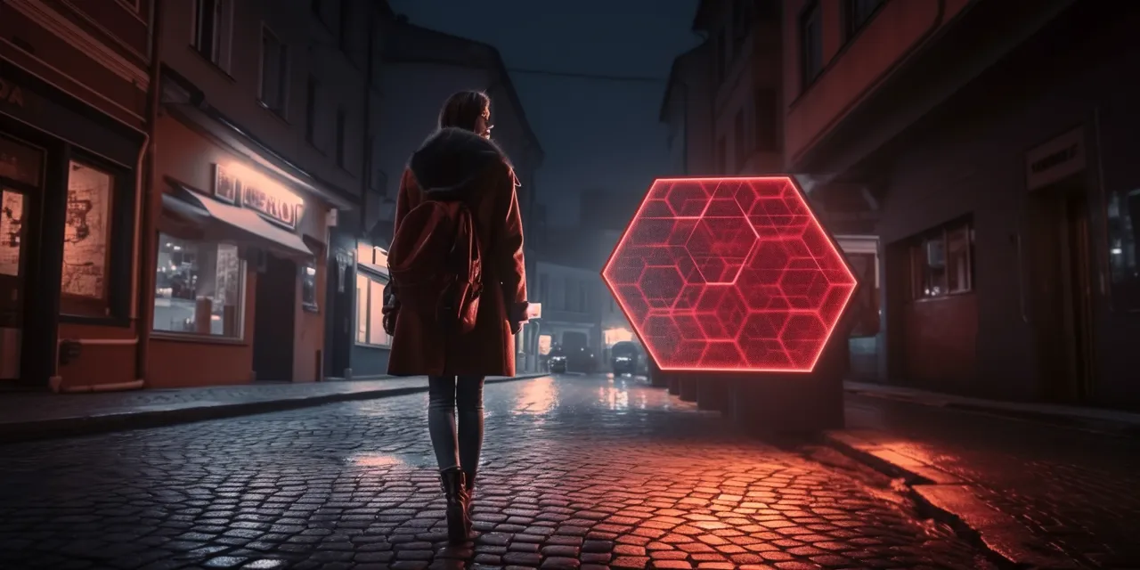 ackza_woman_in_street_with_red_hexagon_honeycomb_laptop_._gian_4c577b65-2180-4f92-b77b-21257623c0c5.png