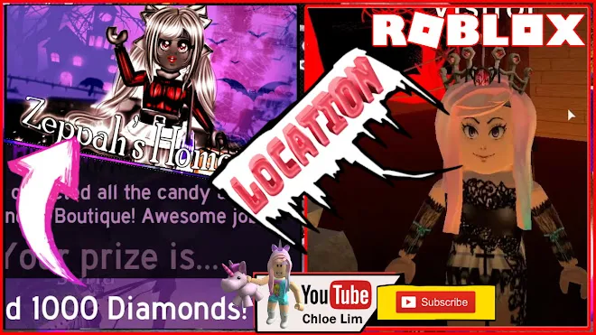 Roblox Royale High Halloween Event Gameplay! Zeppahs Homestore! DIAMONDS! ALL Candy Locations!
