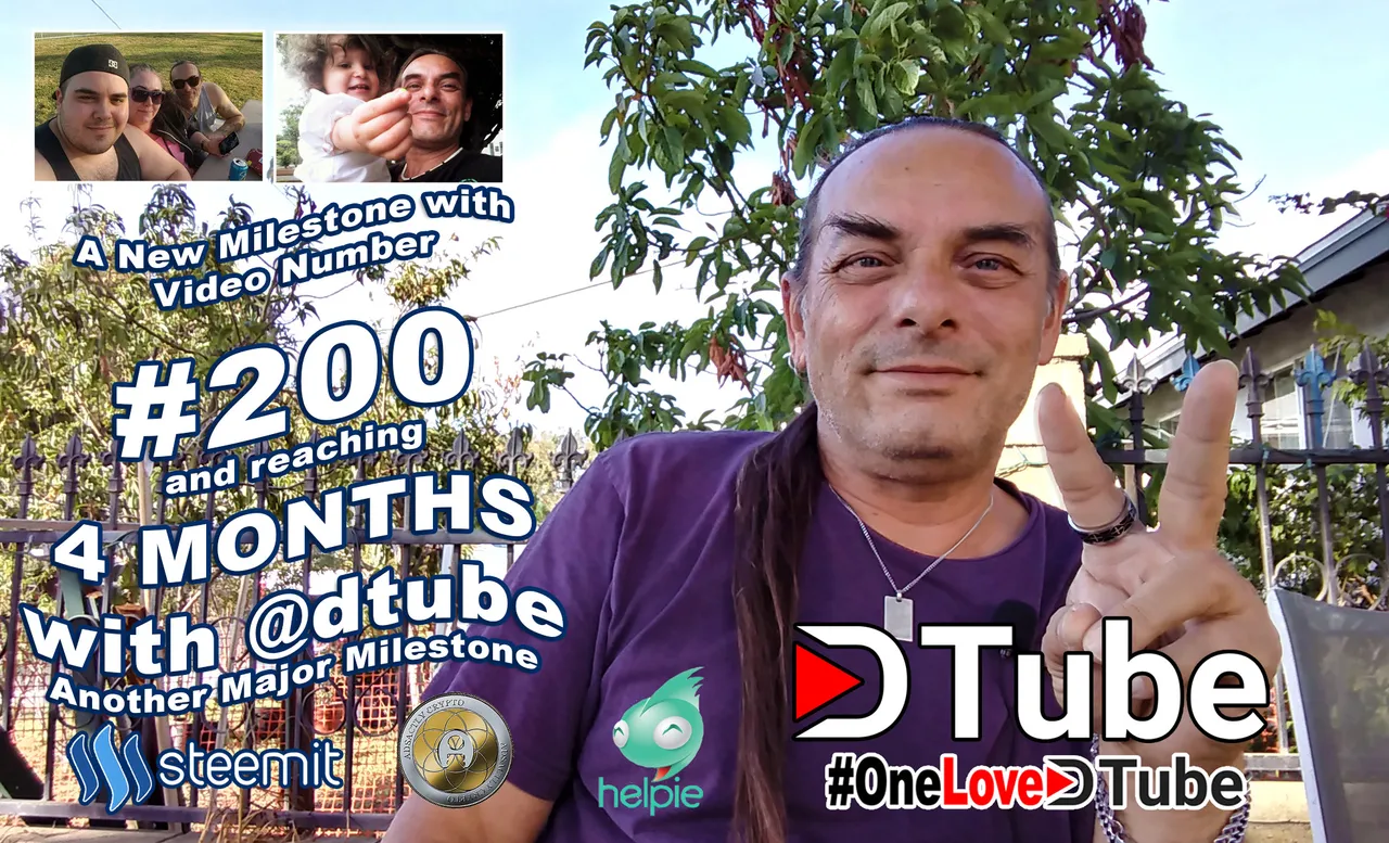 Video # 200 - What an Amazing Milestone - 4 Months on @dtube - Another Amazing Milestone - New USer Advice.jpg