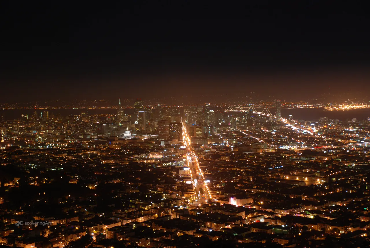 San Francisco at Night from Twin Peaks