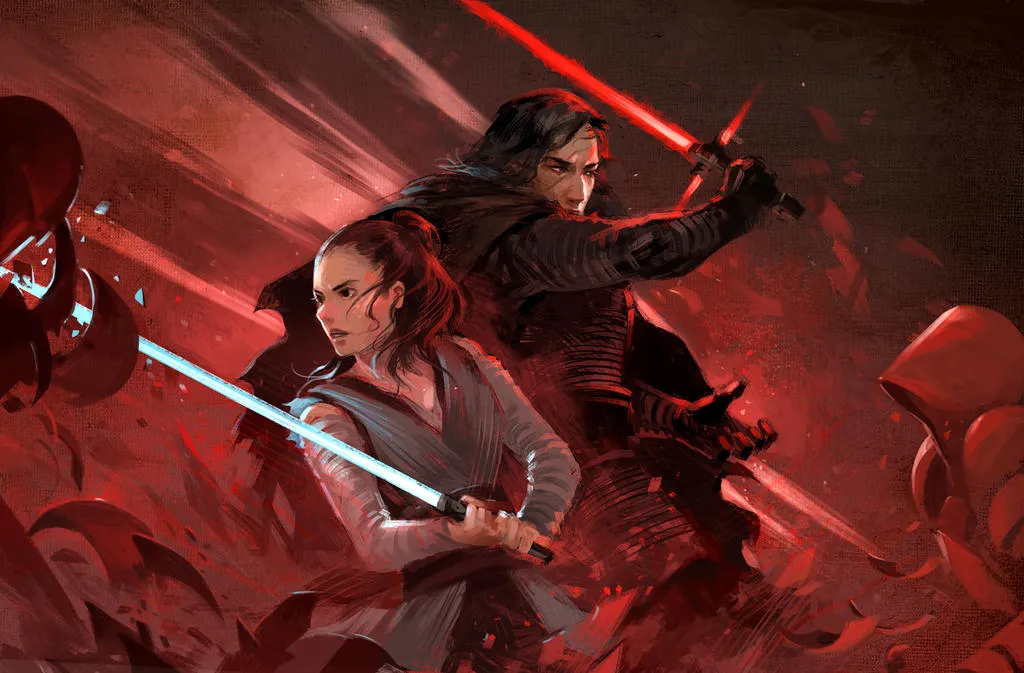 Rey and Kylo Ren