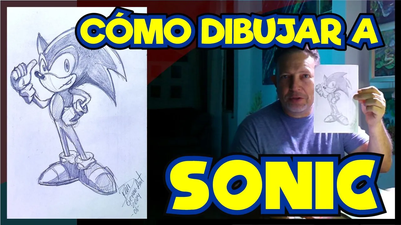 Cómo Dibujar a Sonic paso a paso | Dibujo fácil