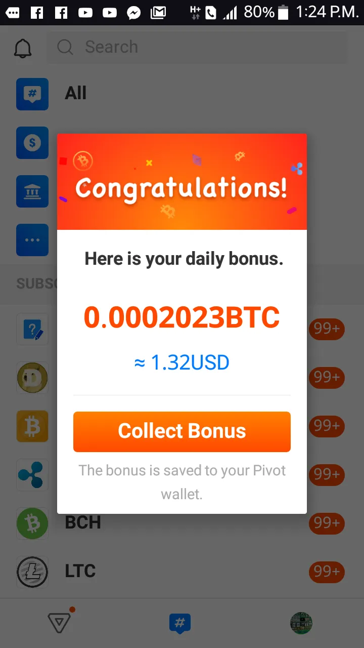 Pivot.one (Daily Bitcoin Bonus : Read, Share, Invite to Win Bitcoin...