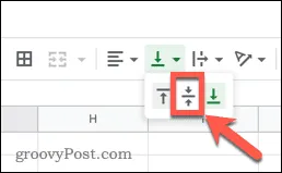 google-sheets-vertical-align-middle