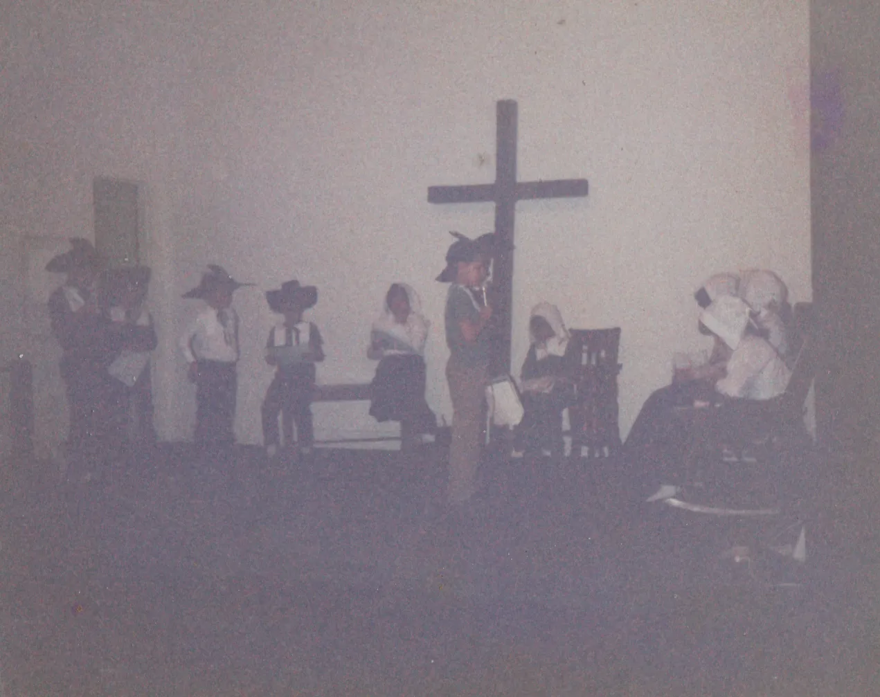 1987-11 - Pilgrim Play - Thanksgiving, November, Homeschool, Friday School Club, 2pics-1.png