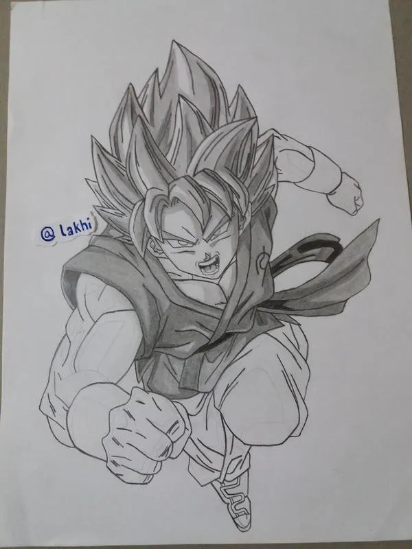 Original Pencil Artwork by Son Goku, Dragonball Character, Size 19.7 X 26.7  Cm., Artwork Portrait Original Print Draw - Etsy Singapore