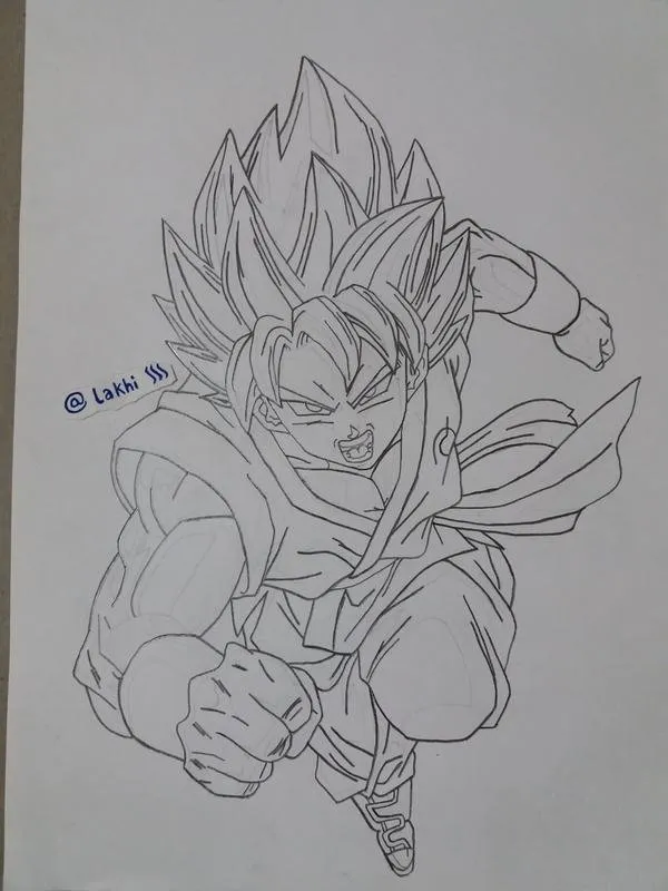 Drawing Anime Son Goku From Dragon Ball Z — Steemit