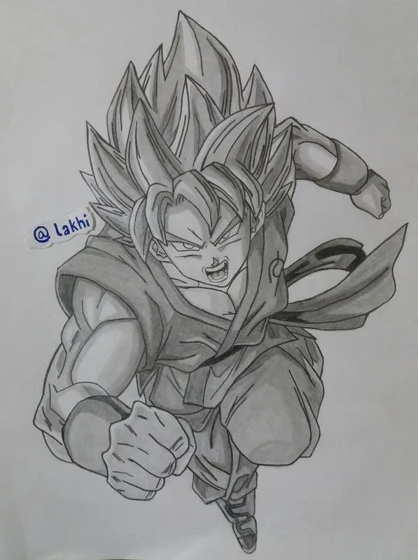 Super Saiyan Blue Goku Pencil drawing by TaviousArt on DeviantArt