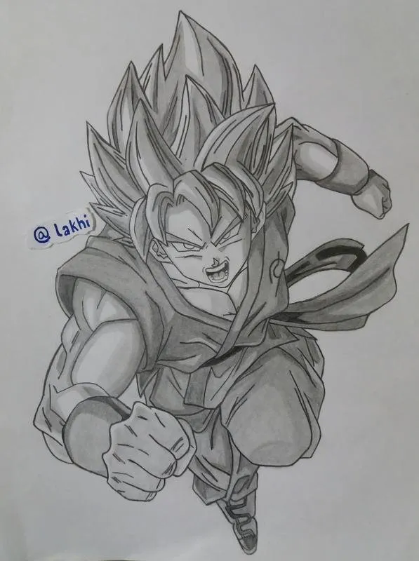 Drawing Anime Son Goku From Dragon Ball Z — Steemit