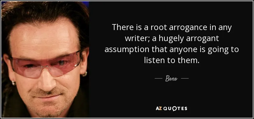 Arrogance in writing