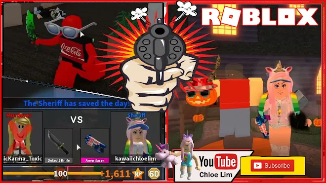 Roblox Murder Mystery 2 Gameplay! Got a free pumpkin Pet! COCA COLA KILLER ON THE LOOSE!