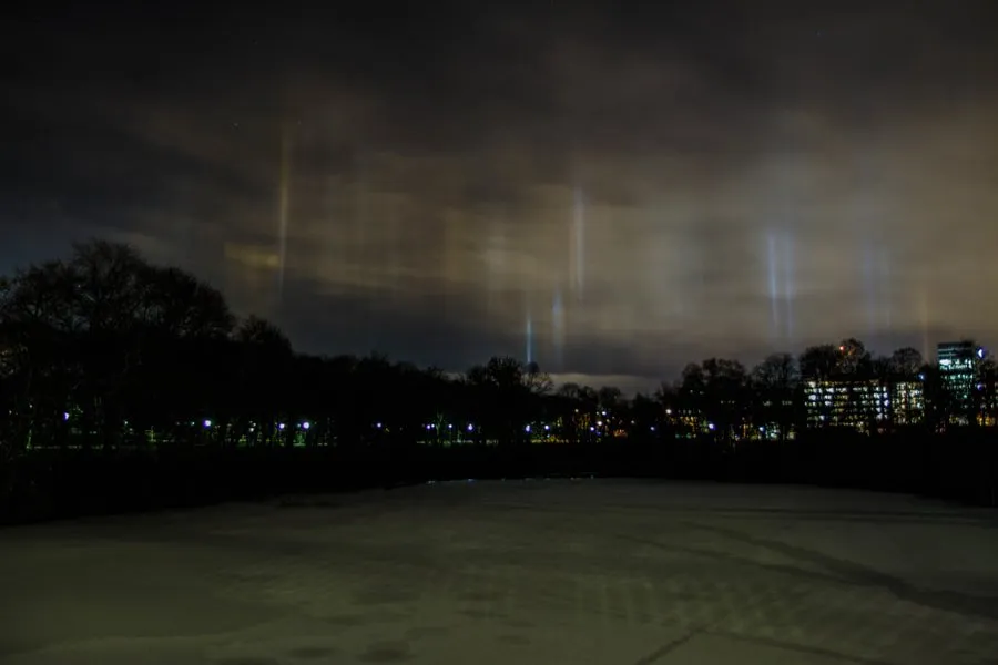 light pillars by Shadi Alzaghari on 500px.com