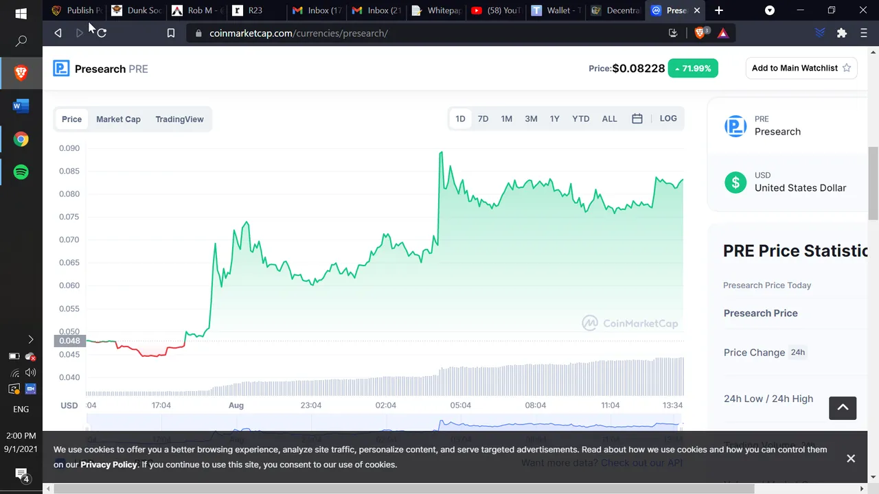 presearch price movement.png